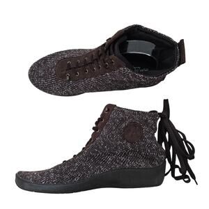 Arcopedico Shocks Ankle Sneakers EU 42 Brown Starry Nite Lace Up High Top Shoes